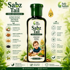 Sabz Tail by Safe Suthra , Baby Message Oil , 120ml